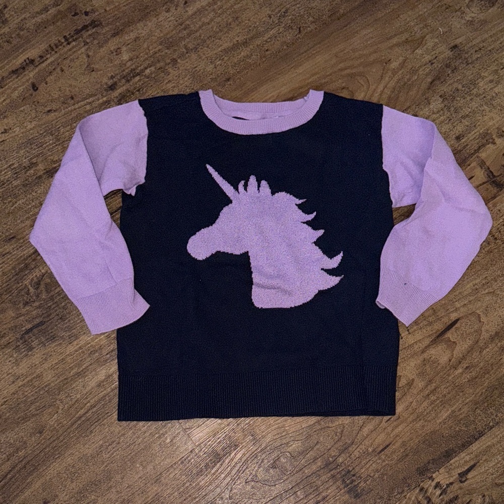 Purple Unicorn Kids Sweater size 4/5